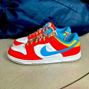 Nike Dunk Low x LeBron James x Fruity Pebbles Red/ Size 7.5